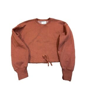 Aritzia Wilfred Free rust coloured fleece lined sweatshirt size 2XS womens'